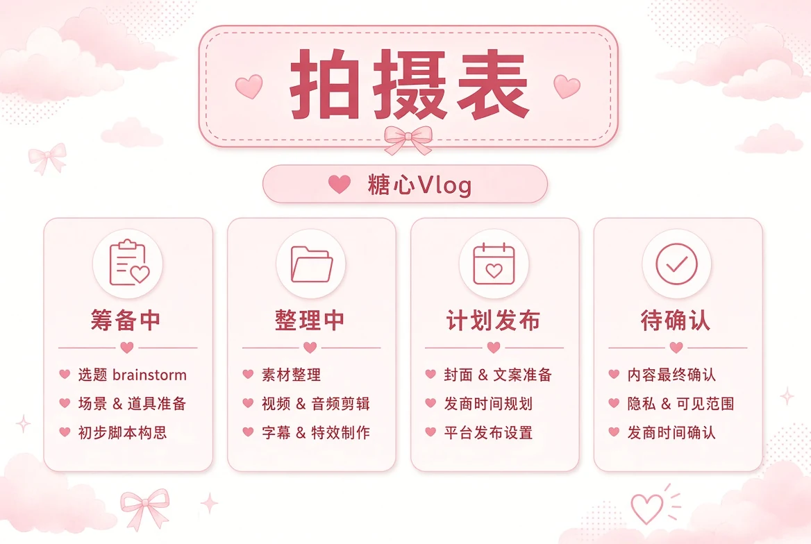 拍摄表创作流程